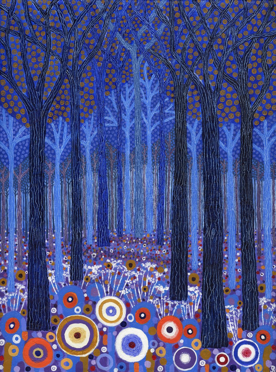 Sininen metsä, 2011 (akryyli kankaalle) tekijältä David Newton