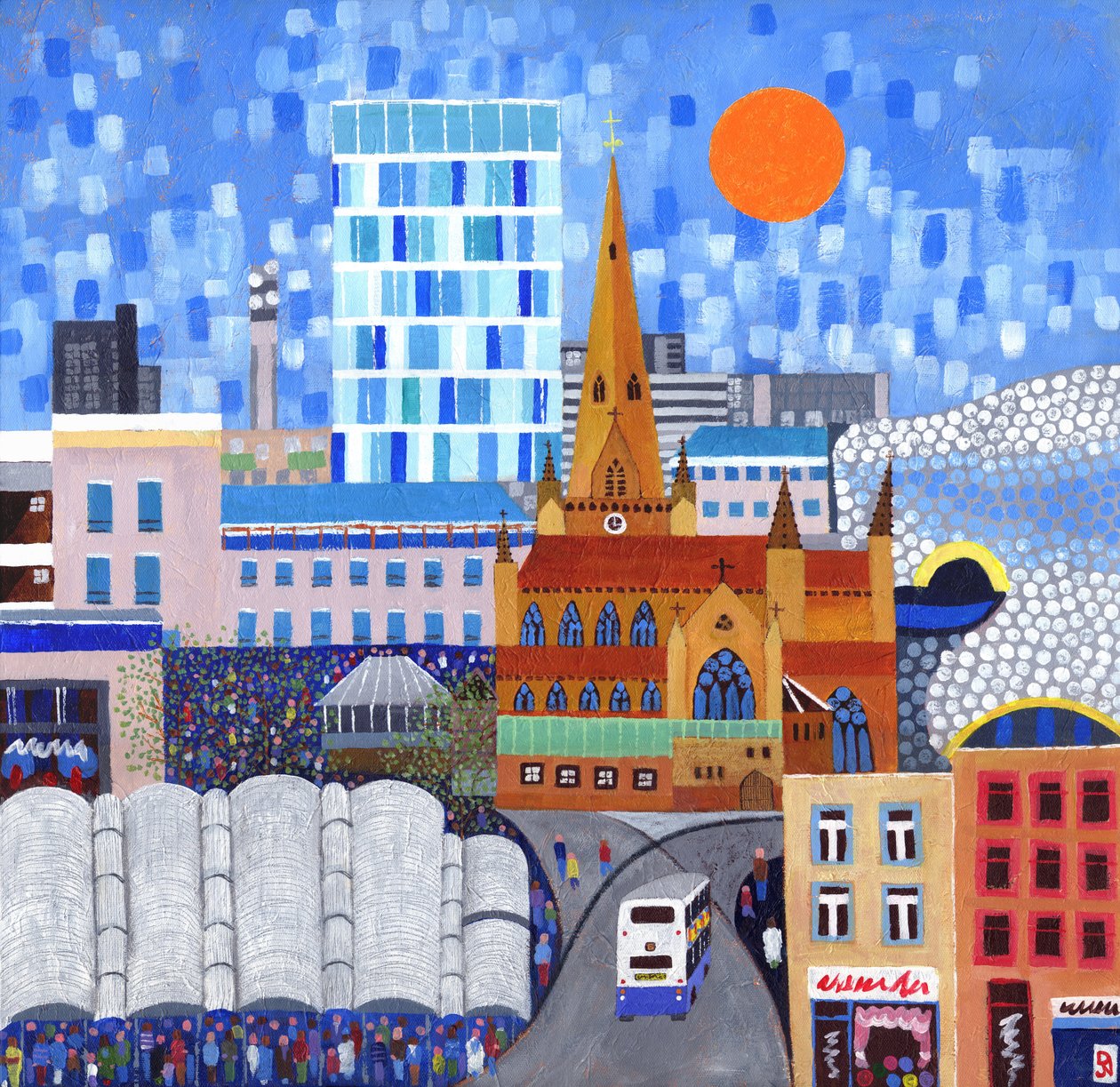 Bullringin aurinko, 2012 (akryyli kankaalle) tekijältä David Newton