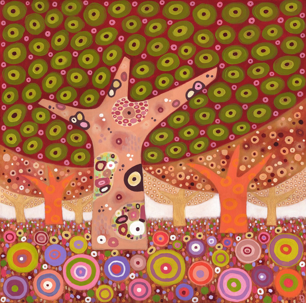 Sammakonpoikaset, 2010 (akryyli kankaalle) tekijältä David Newton