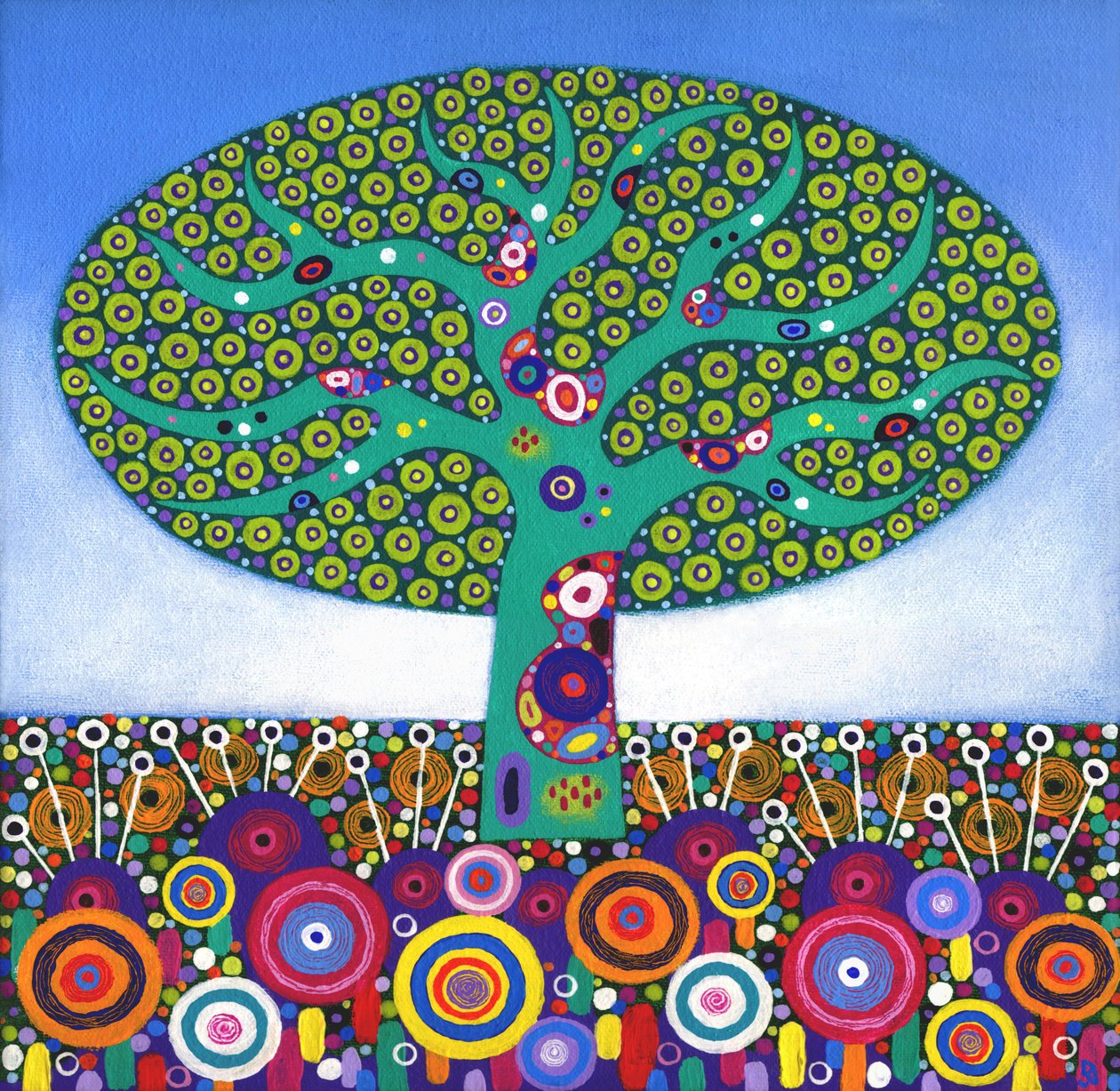 Lime Tree Too, 2015 (akryyli kankaalle) tekijältä David Newton