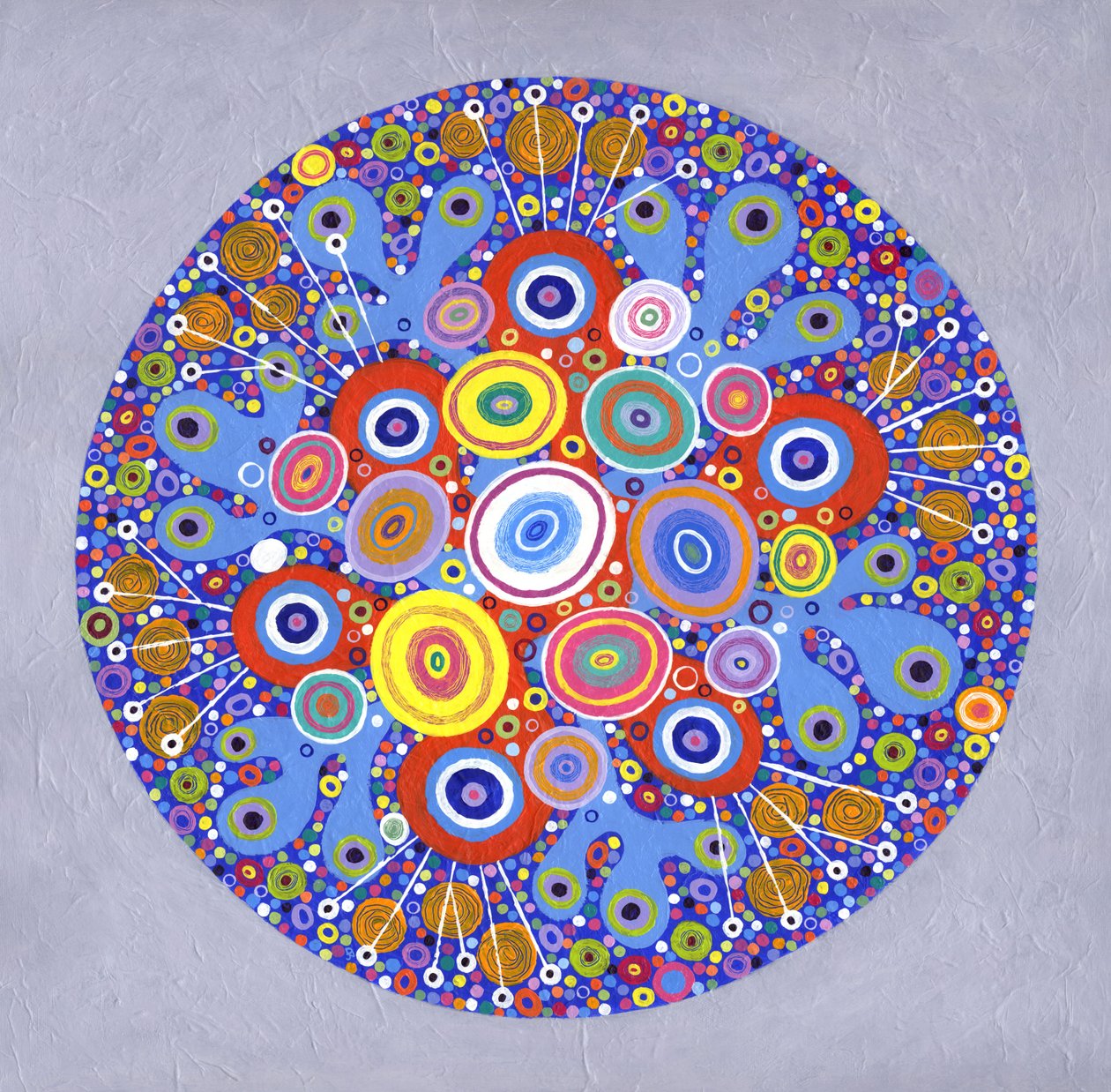 Mandala 1, 2016 (akryyli kankaalle) tekijältä David Newton