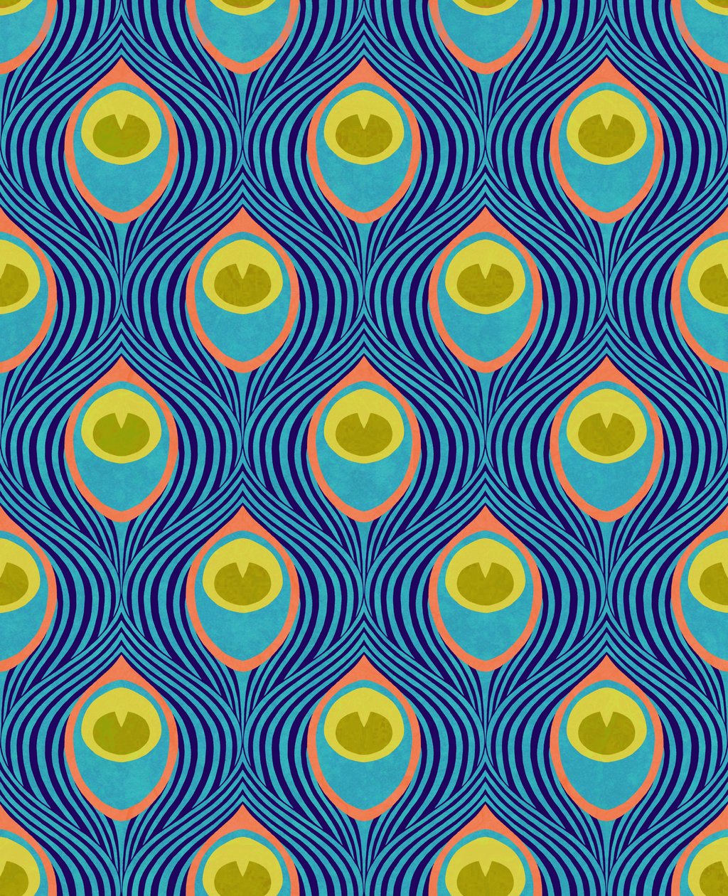 Peacock Cyan, 2019 (sekatekniikka digitaalinen) tekijältä David Newton