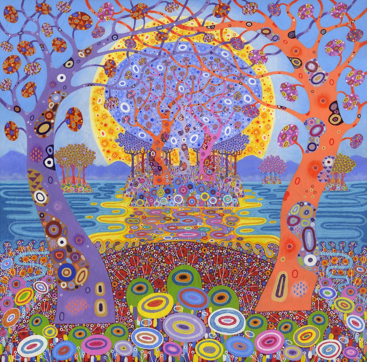 Return To The Welcome Hills, 2014 (akryyli kankaalle) tekijältä David Newton