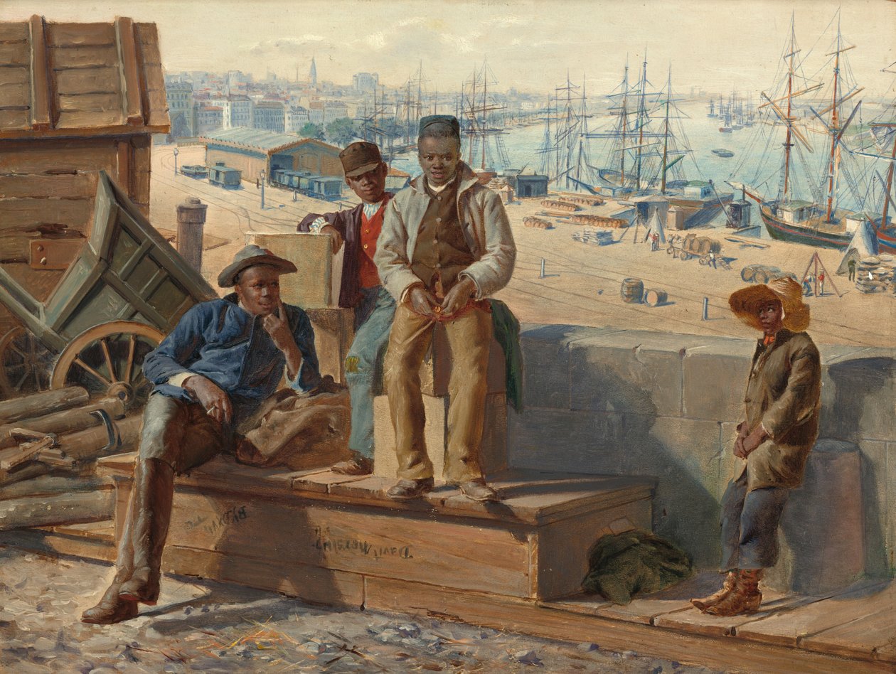 Black Boys on the Quayside, n. 1865. tekijältä David Norslup