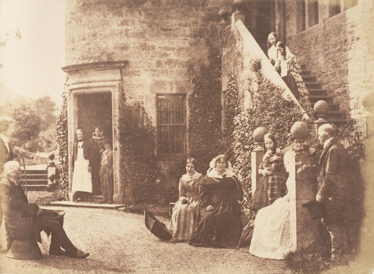 Bonaly Towers. Lord Cockburnin koti, 1843-47. Tekijät: David Octavius Hill, Robert Adamson, Hill & Adamson. tekijältä Hill and Adamson