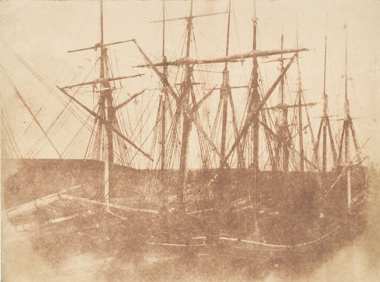 Sant Andreu. Vaixells al port, 1843-47. Creadors: David Octavius Hill, Robert Adamson, Hill & Adamson. tekijältä Hill and Adamson
