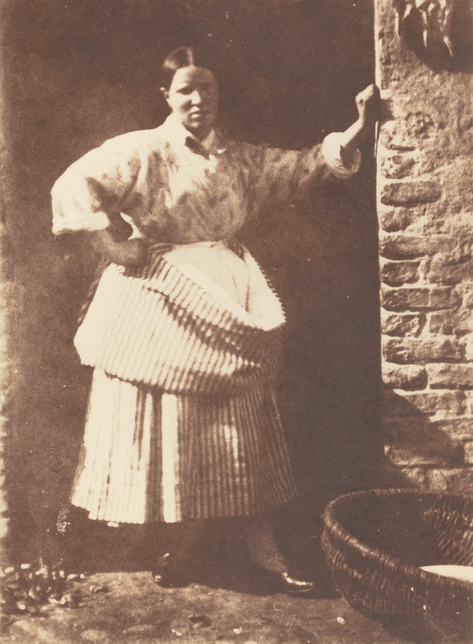 A Newhaven Fisherwoman, 1844. Creadors: David Octavius Hill, Robert Adamson.finnish tekijältä David Octavius Hill, Robert Adamson