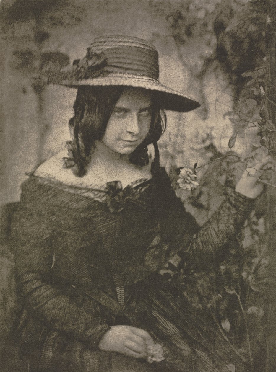 Kameratyö: Girl in Straw Hat, 1912. Tekijät: David Octavius Hill, Robert Adamson. tekijältä David Octavius Hill, Robert Adamson