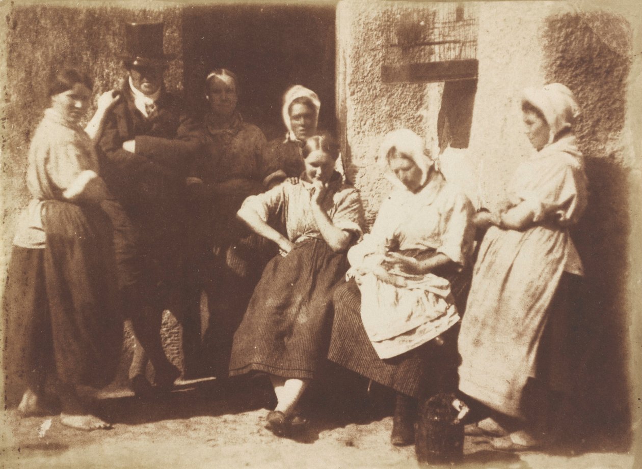 Newhavenin luotsin mökin ovi,1845 (kuva) tekijältä David Octavius Hill