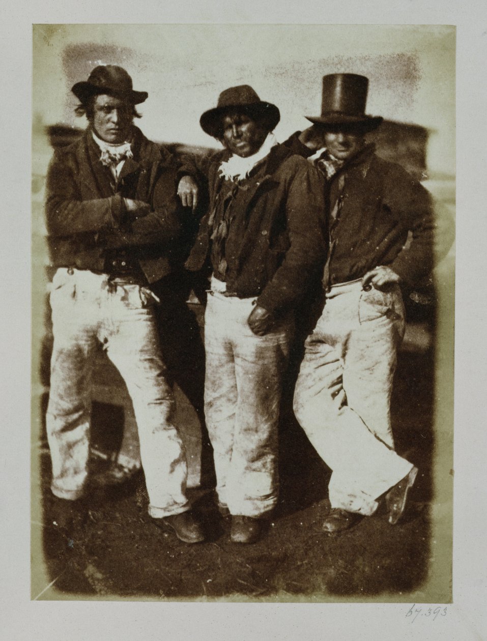Fishermen Ashore, n. 1843-47 (suolapaperiprintti kalotyyppinegatiivista) tekijältä David Octavius Hill