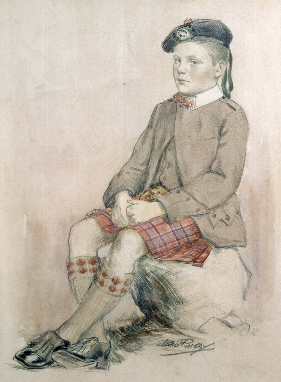 Walesin prinssi 8-vuotiaan Edward VIII:n jälkeen, yllään Royal Stewart Tartan tekijältä David Ramsay