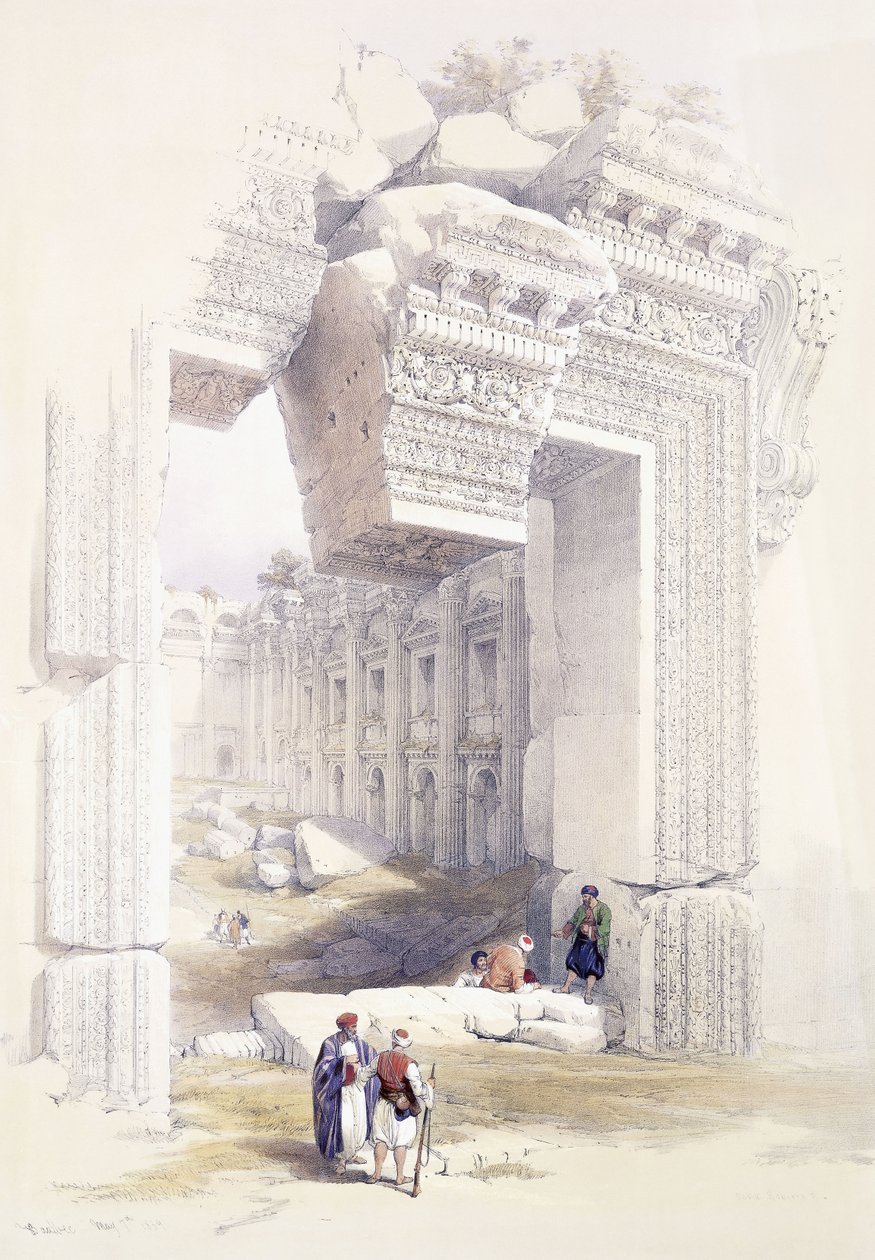 Baalbec, 7. toukokuuta 1839, noin 1842-1849 tekijältä David Roberts