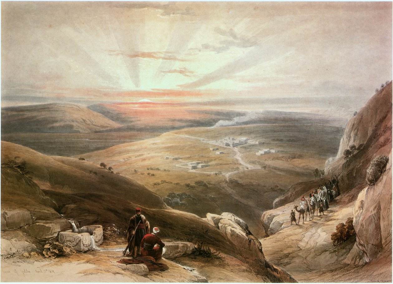 Canaa, Galilee, Israel (engraving) tekijältä David Roberts