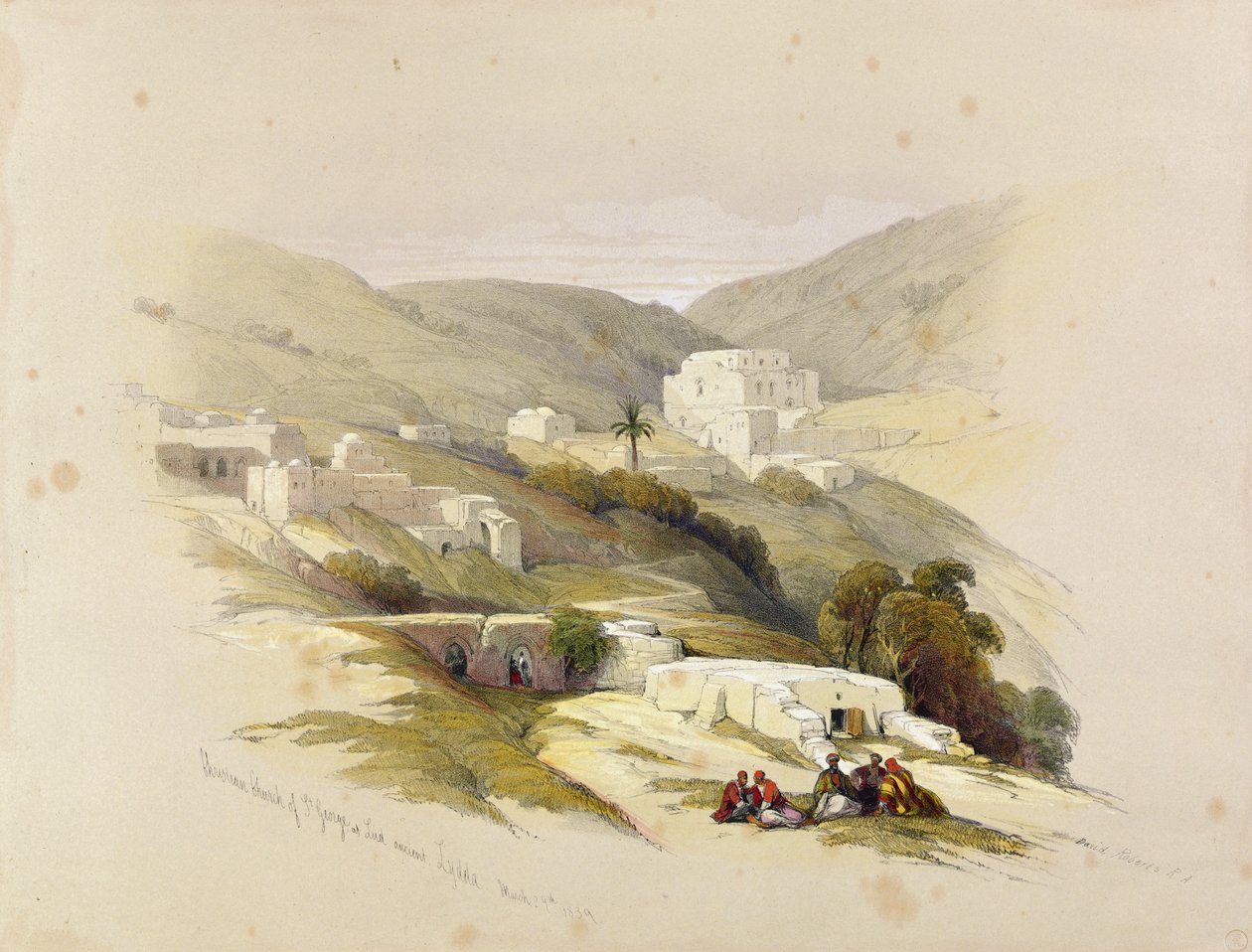 Pyhän Yrjön kristillinen kirkko Ludissa (muinainen Lydda) 29. maaliskuuta 1839, 