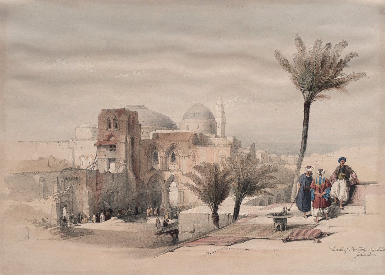 Pyhän haudan kirkko, Jerusalem, 1839. tekijältä David Roberts