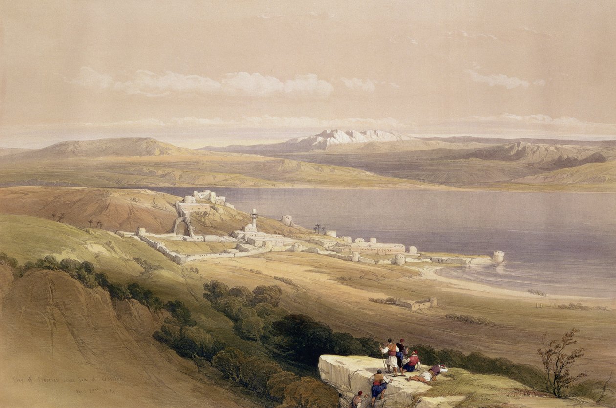 Tiberiaksen kaupunki Galileanmerellä, 22. huhtikuuta 1839, levy 38 