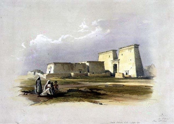 Dakke, kappaleesta "Egypt and Nubia", Vol.1 (litho) tekijältä David Roberts