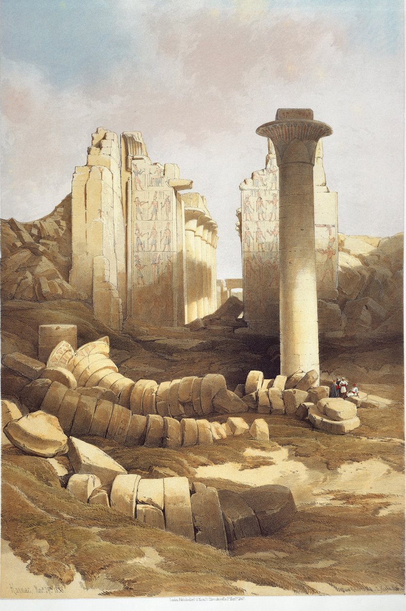 Egypti, Karnakin temppelin pilarisali, kirjoittanut David Roberts tekijältä David Roberts