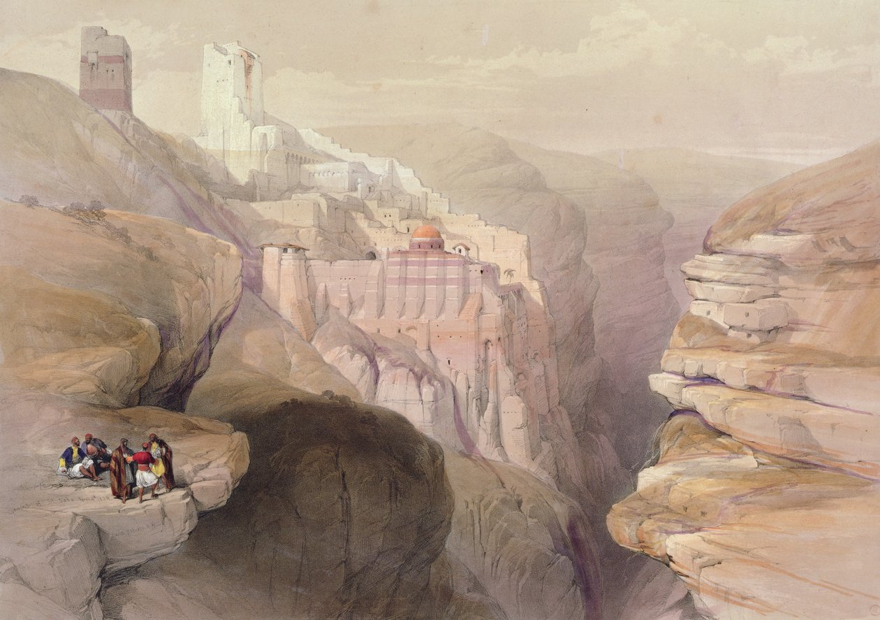 Encedi, Lontoossa 1842 julkaistun Louis Haghen (1806-85) kaivertama "Pyhä maa" II osasta tekijältä David Roberts