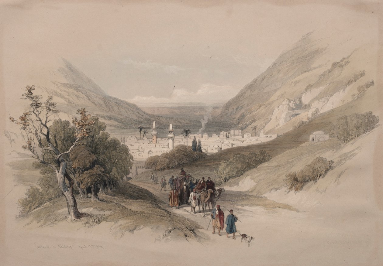 Nablusin sisäänkäynti, 1839. tekijältä David Roberts