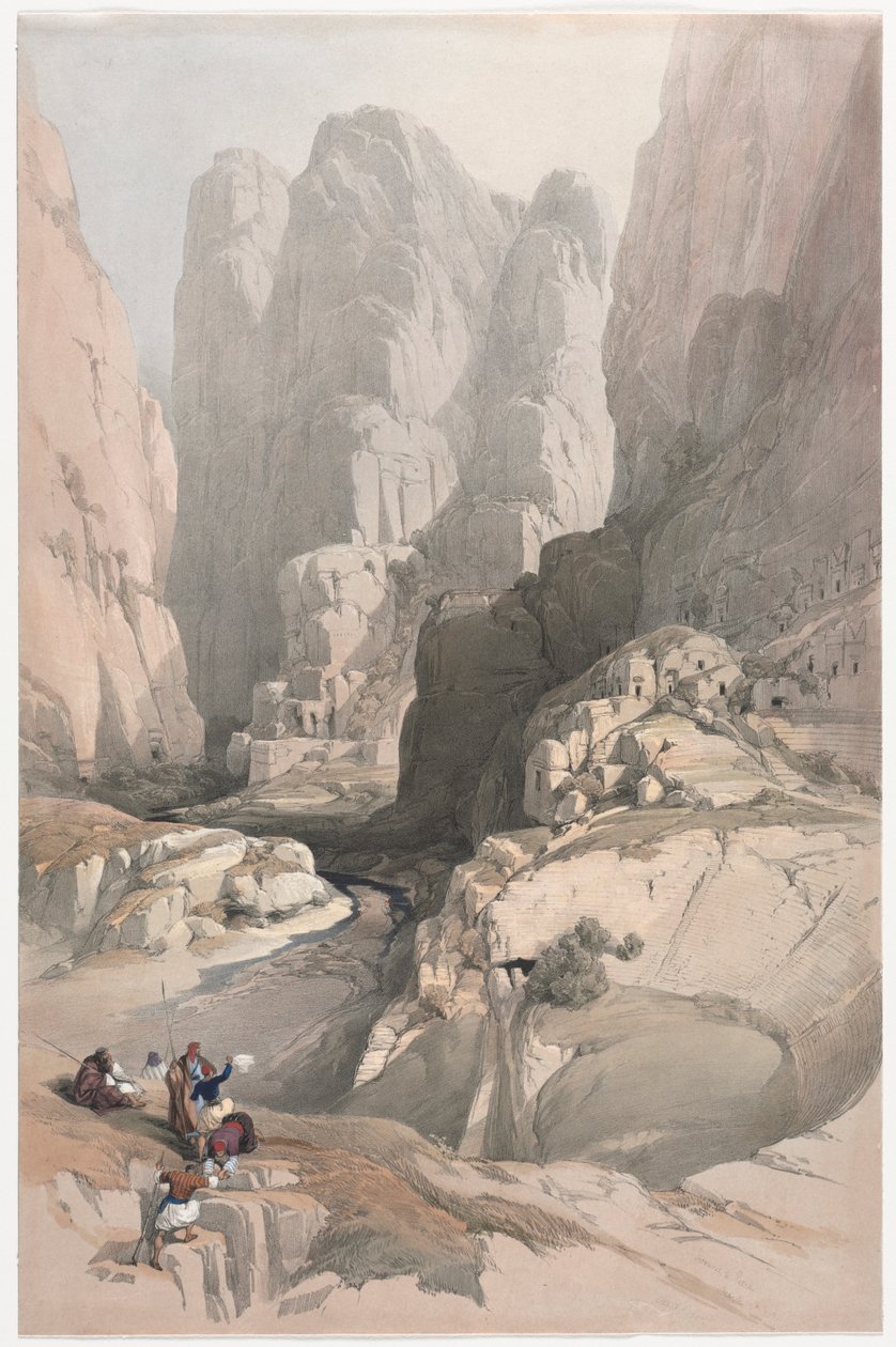 Sisäänkäynti Petraan, teatteriin, 1839. tekijältä David Roberts