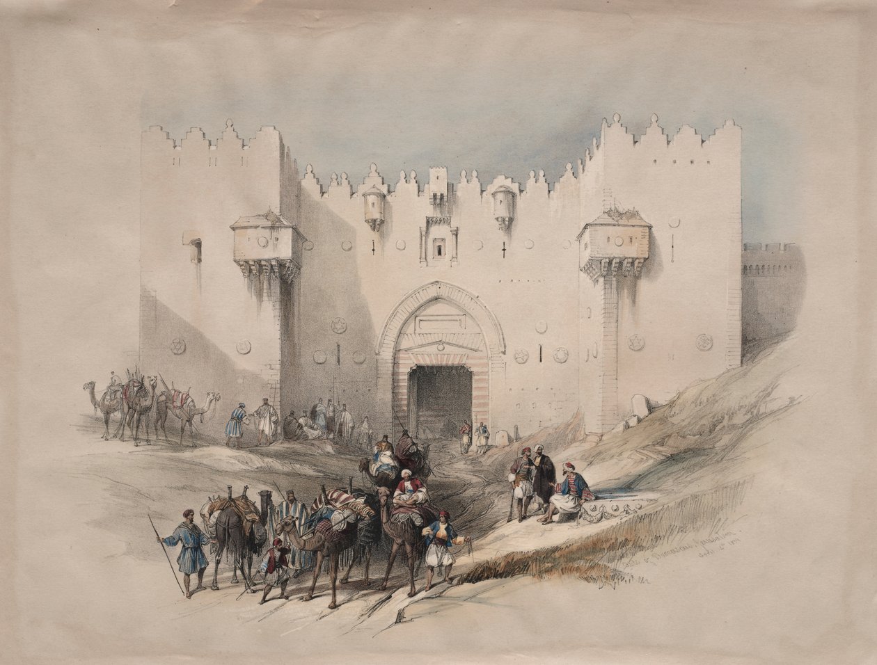 Damaskoksen portti, Jerusalem tekijältä David Roberts
