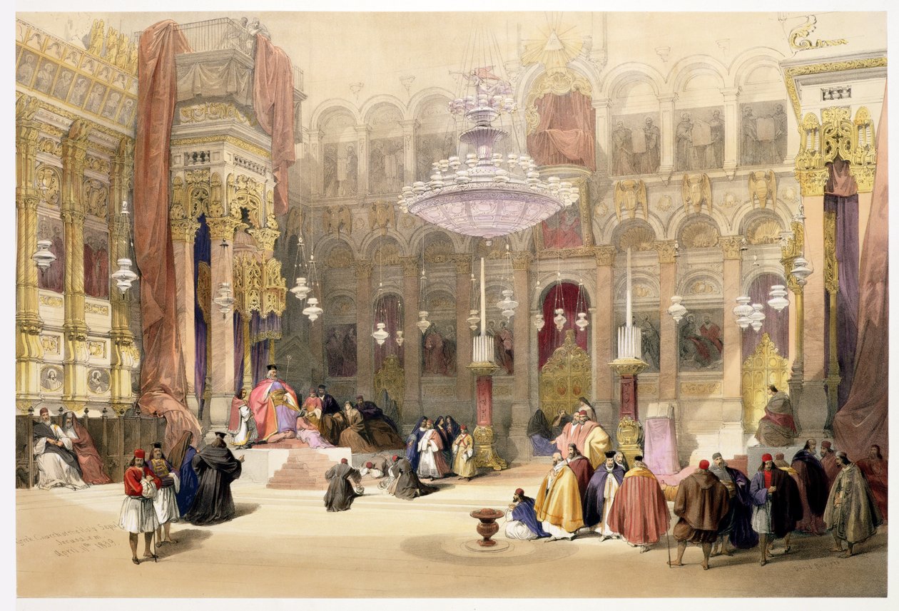 Kreikkalainen Pyhän haudan kirkko, Jerusalem, 11. huhtikuuta 1839, levy 4 