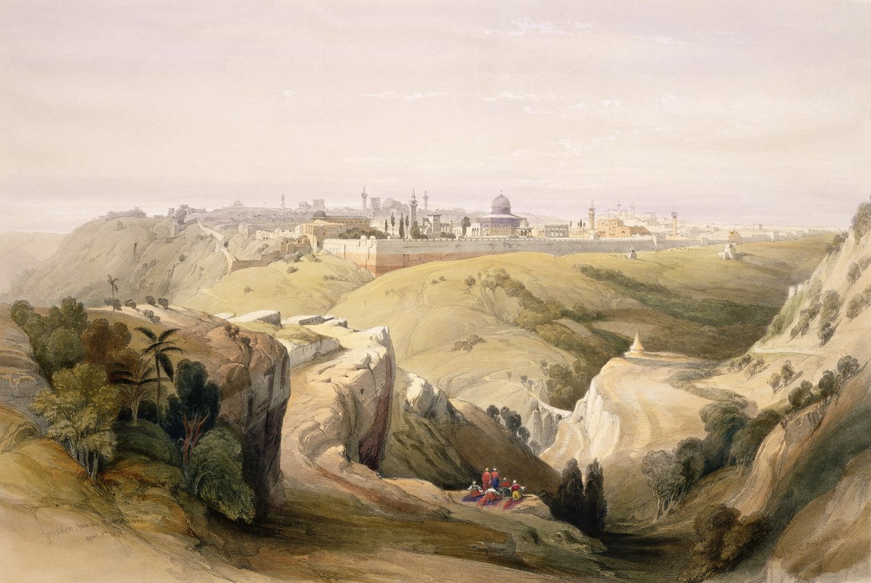 Jerusalem Öljymäeltä, 8. huhtikuuta 1839, levy 6 