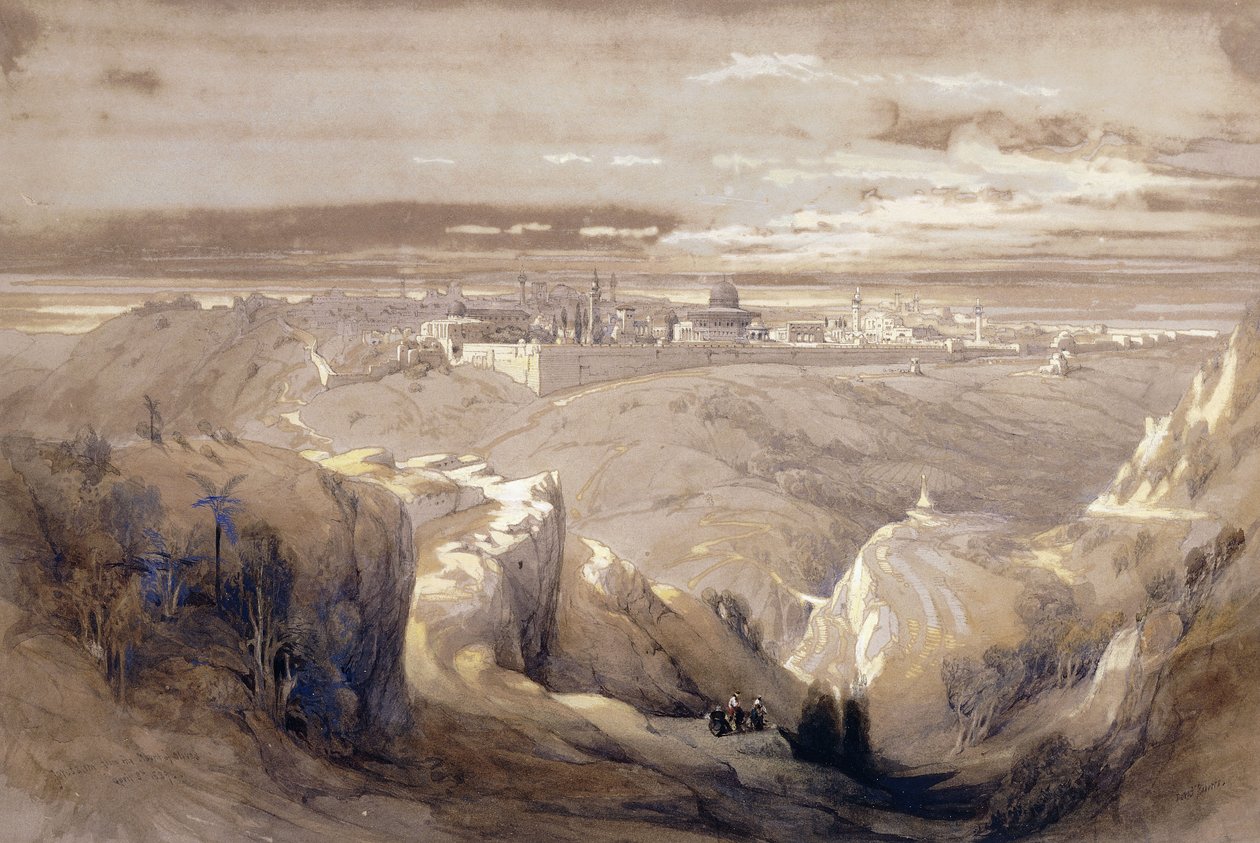 Jerusalem Betaniaan johtavalta tieltä, tekijältä David Roberts
