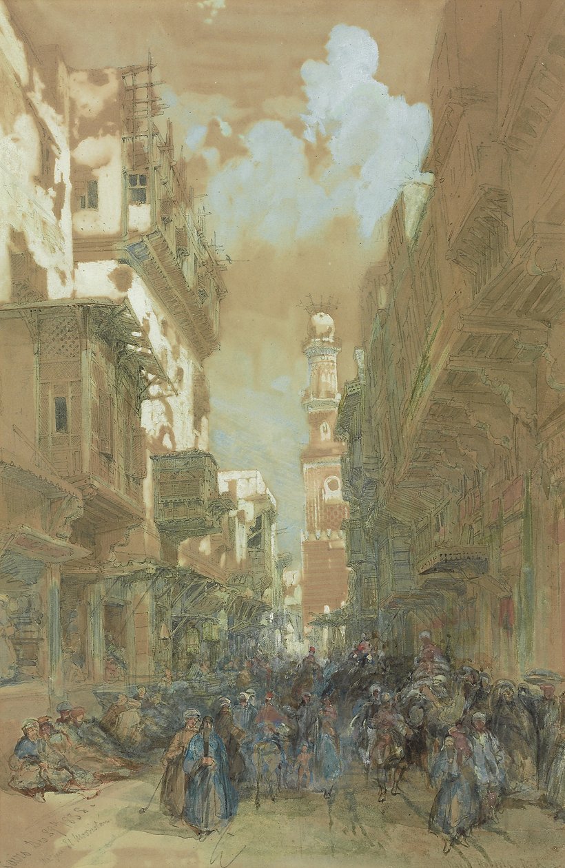 El Mooristanin moskeija, Kairo, Egypti, 1838 tekijältä David Roberts