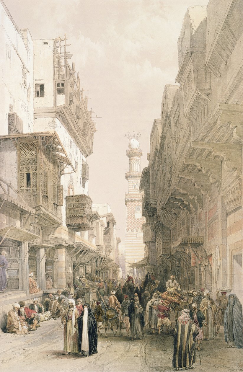 Moskeija El Mooristan, Kairo, Egyptistä ja Nubiasta, Vol.3 tekijältä David Roberts