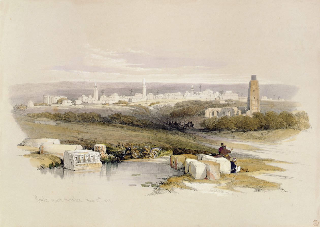 Ramla, teoksesta "Pyhä maa", kaiverrus Louis Haghe (1806-85), 1839 tekijältä David Roberts
