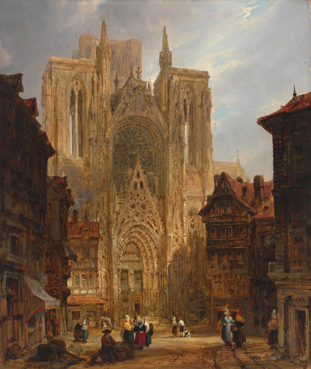 Rouenin katedraali, n. 1796-1826. tekijältä David Roberts