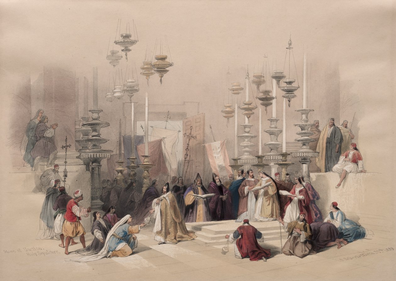 Unction Stone, pyhä hauta tekijältä David Roberts