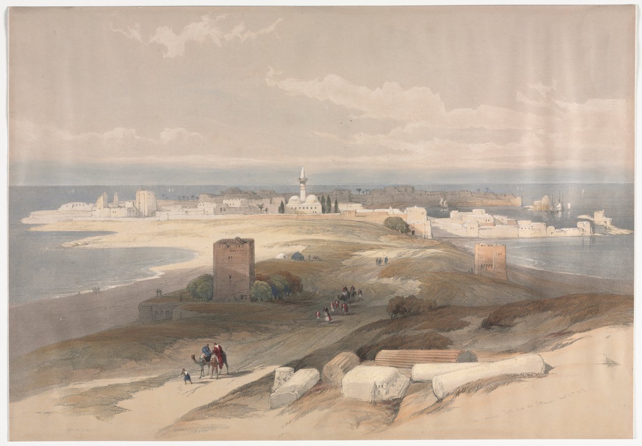 Sur tai Tsor, muinainen rengas kannakselta, 1839. tekijältä David Roberts