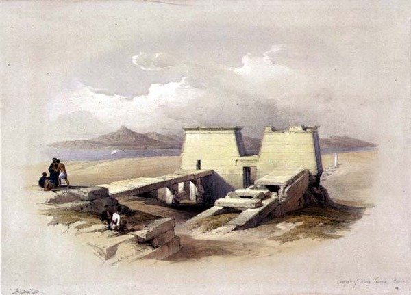 Wady Sabonan temppeli, Nubia, "Egypt and Nubia", Vol.1 (litho) tekijältä David Roberts