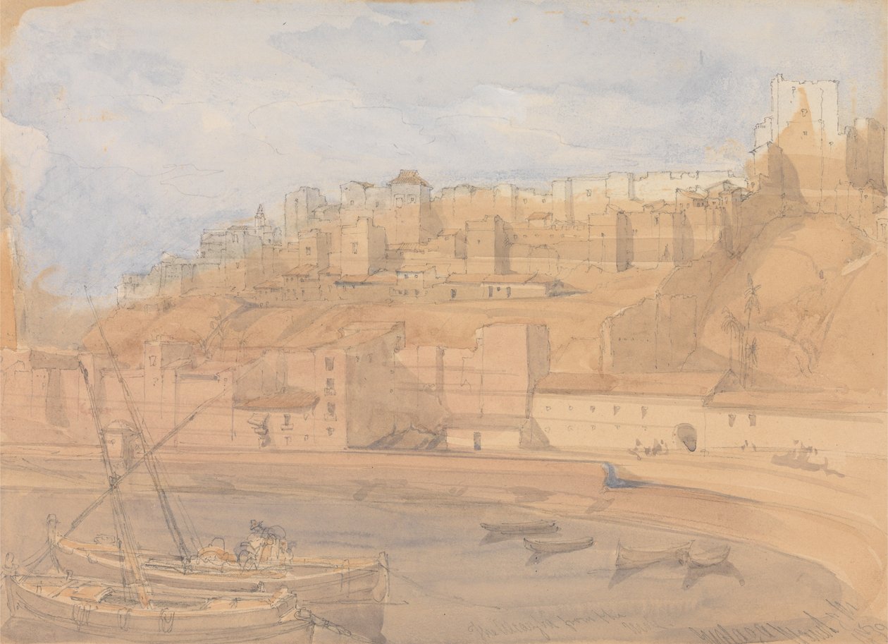 Alcazaba nähtynä Molen näköalapaikalta, Málaga tekijältä David Roberts