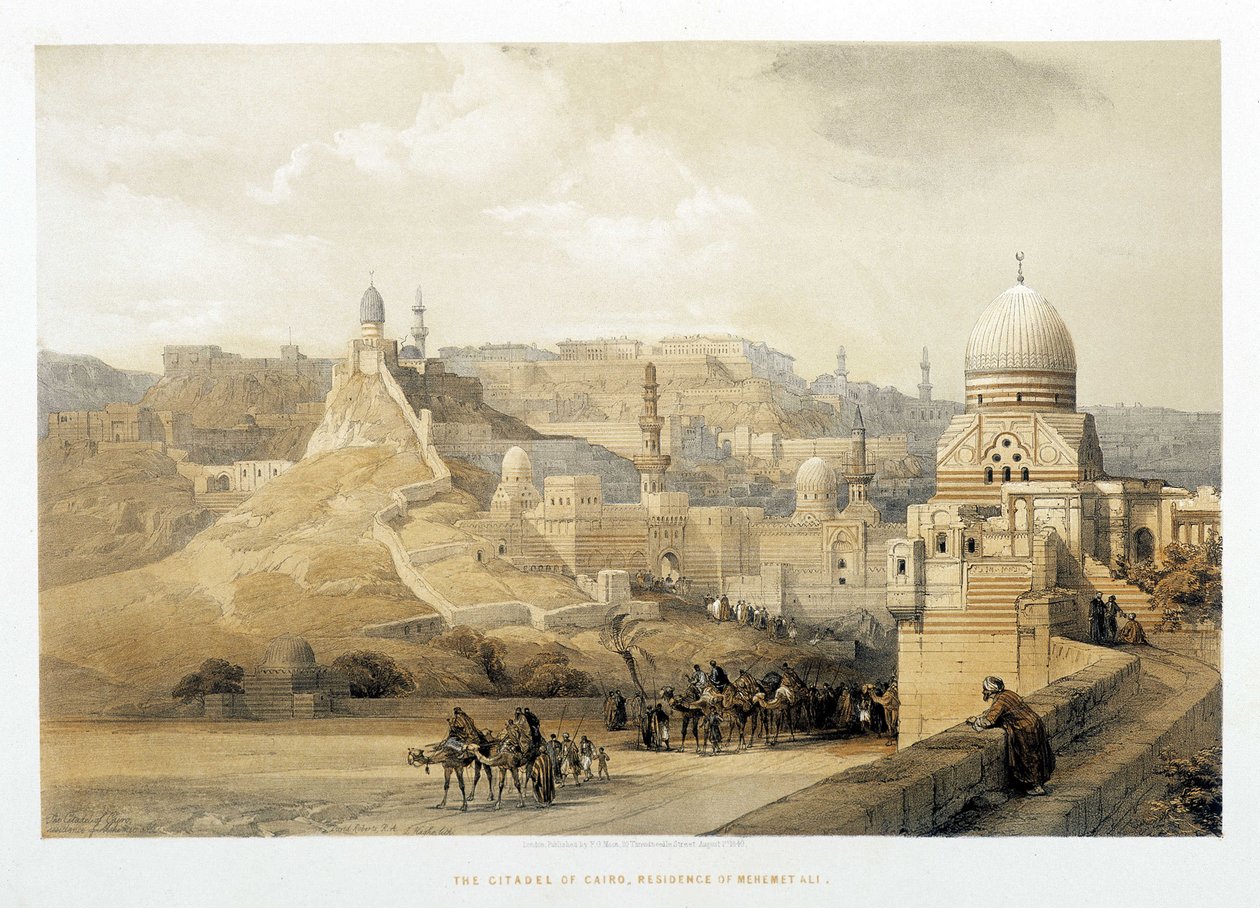 Kairon linnoitus, Mehemet Alin palatsi "Pyhässä maassa", Lontoo 1849. tekijältä David Roberts