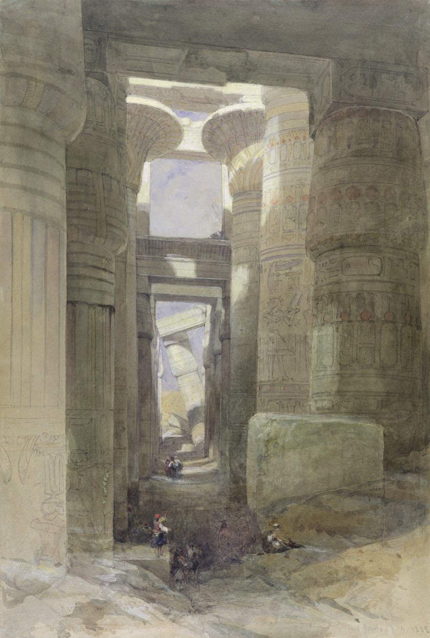 Amon Karnakin suuri temppeli, Hypostyle Hall tekijältä David Roberts