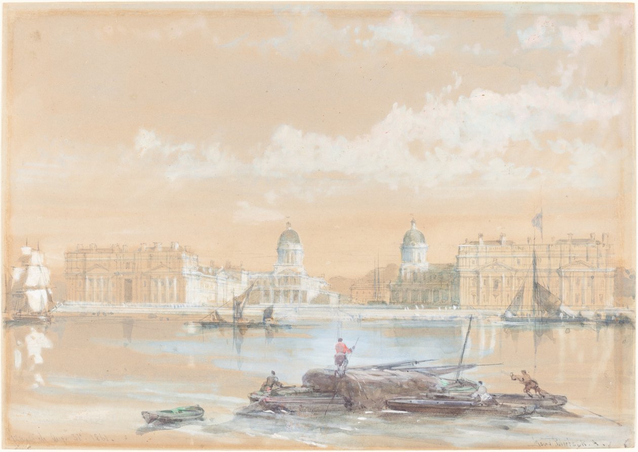Naval College joelta Greenwichissä tekijältä David Roberts