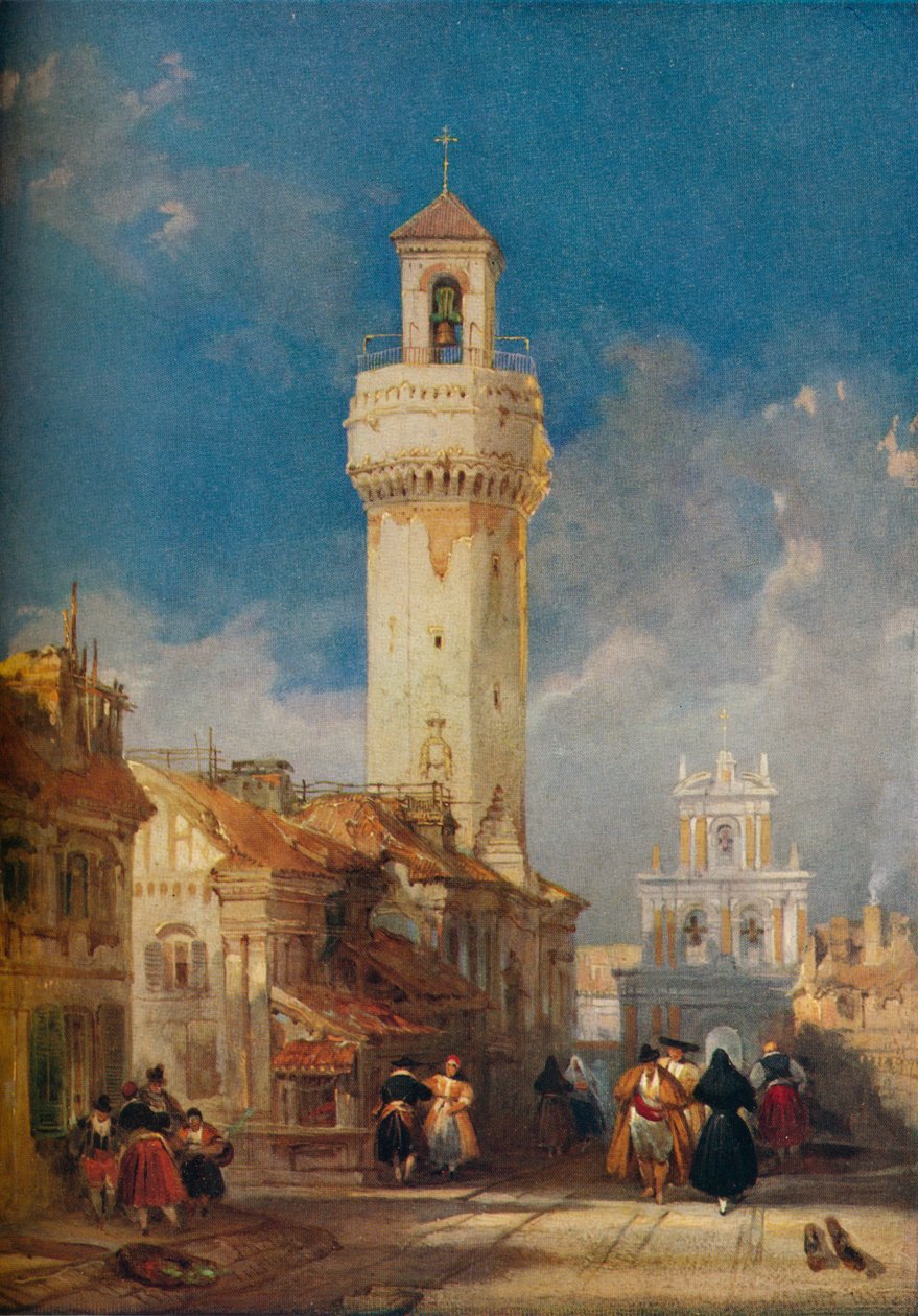 San Nicholas de la Villan kirkon torni, Cordova, 1834 tekijältä David Roberts