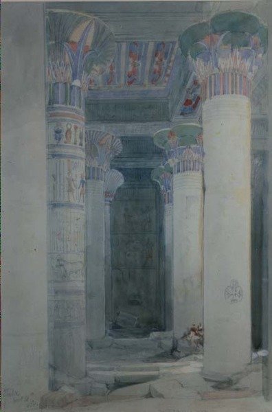 Grand Porticon alla, Philae tekijältä David Roberts
