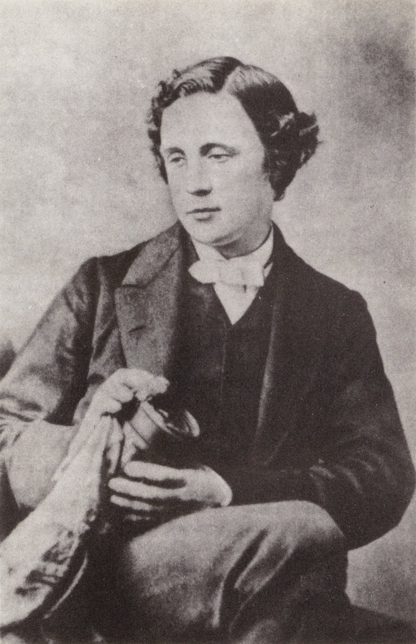 Lewis Carroll, englantilainen kirjailija (s/w-kuva) tekijältä David Scott Lieutenant-Colonel (after) Dodgson