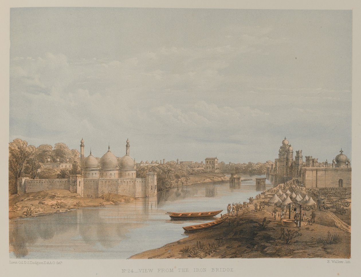 Näkymä Iron Bridgeltä, Lucknow tekijältä David Scott Lieutenant Colonel (after) Dodgson