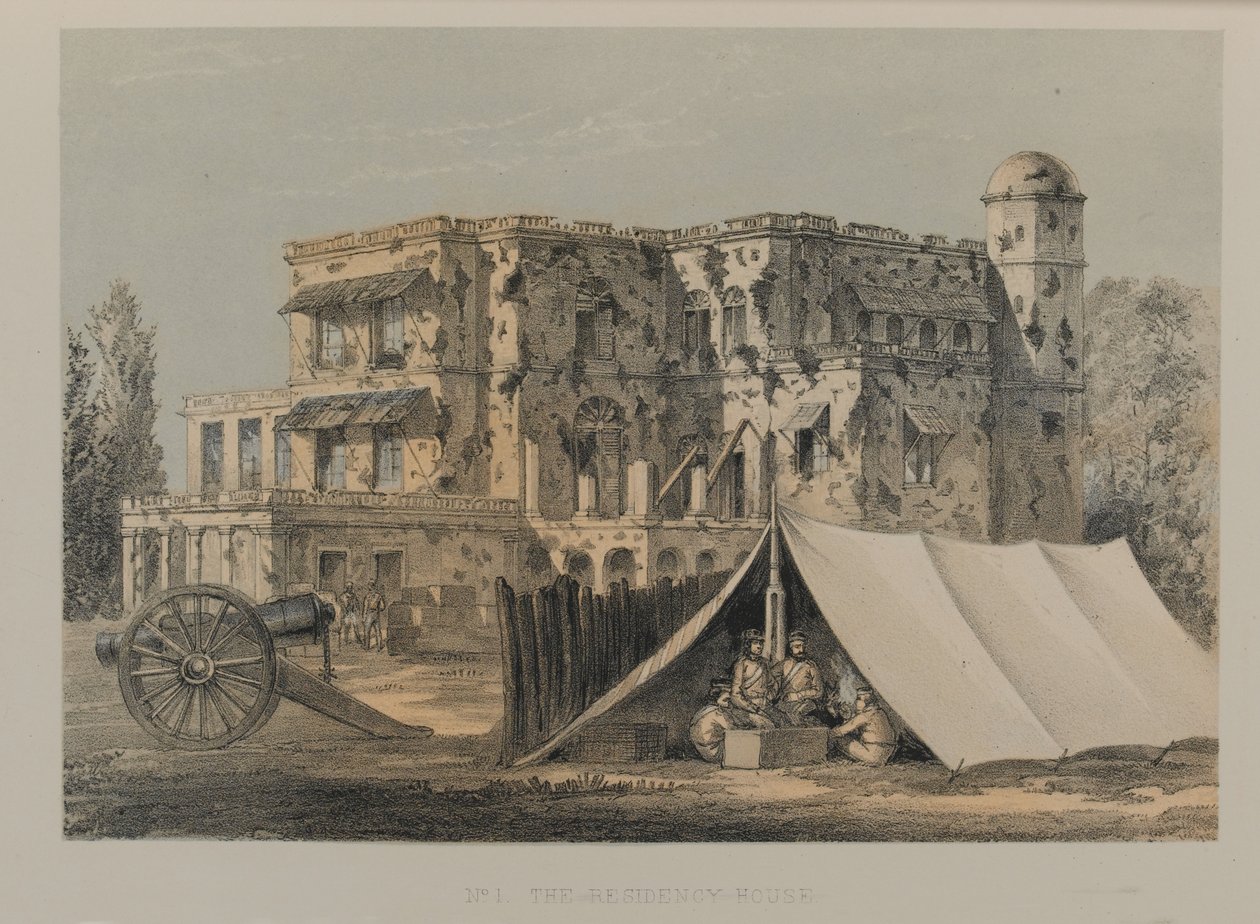 Residenssitalo, Lucknow tekijältä David Scott Lieutenant Colonel (after) Dodgson