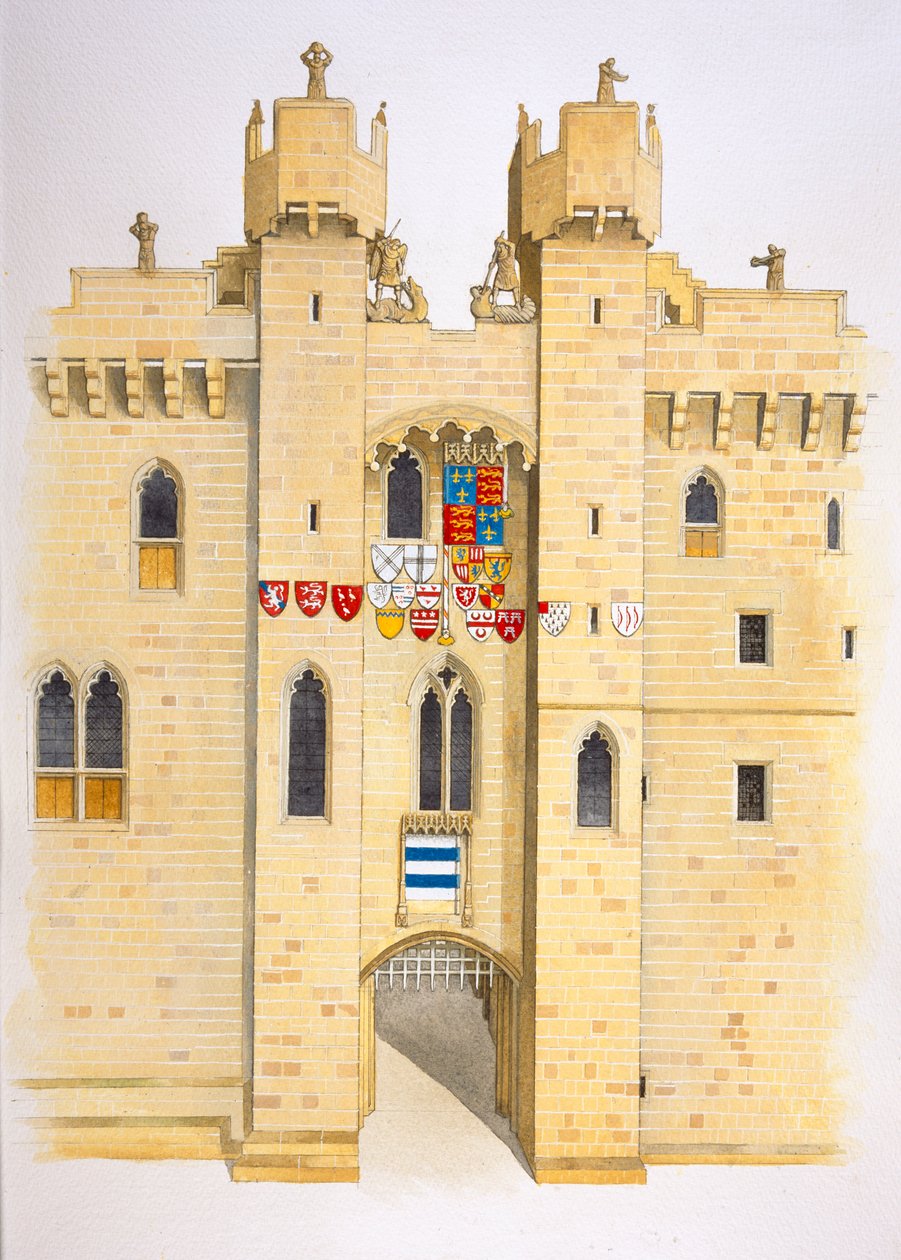 Gatehouse of Hylton Castle, Sunderland, Tyne and Wear, 1400-luku c2005 tekijältä David Simon