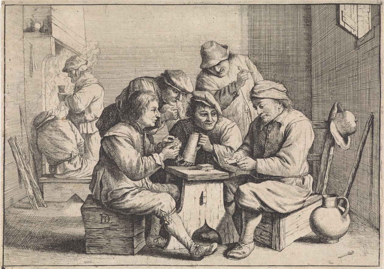 Els jugadors de cartes acaben tekijältä David Teniers (II)