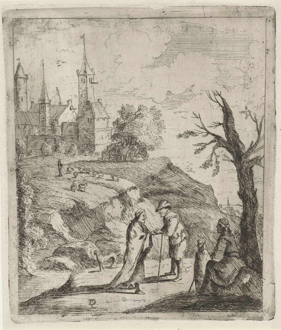 Maisema ennustajan kanssa tekijältä David Teniers (II)