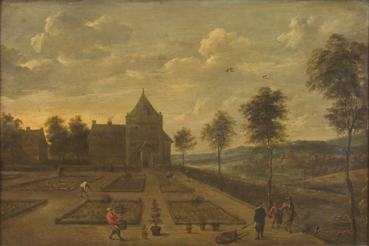 Puutarha maalaistuimen edessä tekijältä David Teniers II