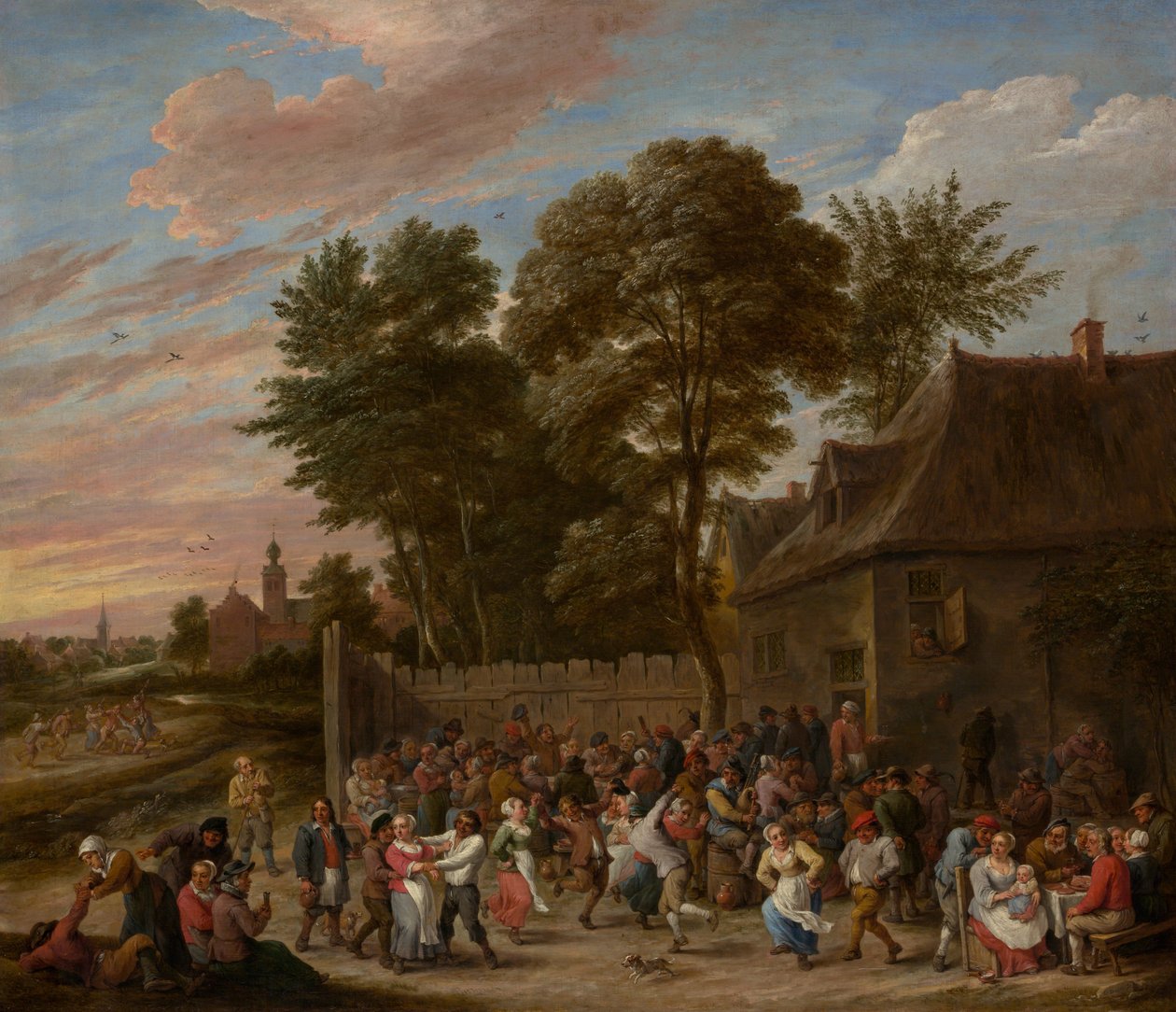 Talonpojat tanssivat ja juhlivat, n. 1660. tekijältä David Teniers II